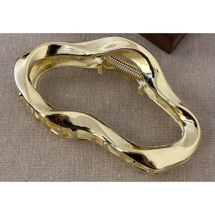 AK Brand - Wholesale Hair Clip - Women's - Metallic Abstract Design Claw
