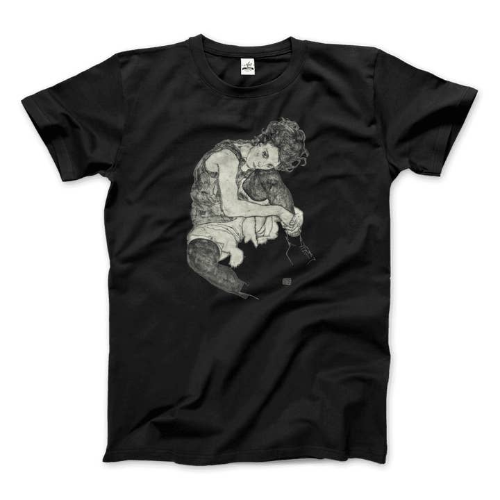 Art-O-Rama Shop - Wholesale T-Shirt (Graphic) - Unisex - Egon Schiele Zeichnungen I (Drawings 1) 1917 Art T-Shirt7