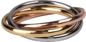 Charmin's Ringen - Wholesale Band/Stacked Ring - R1067 Rolling Anxiety Fidget Ring Rose-Gold-Steel3