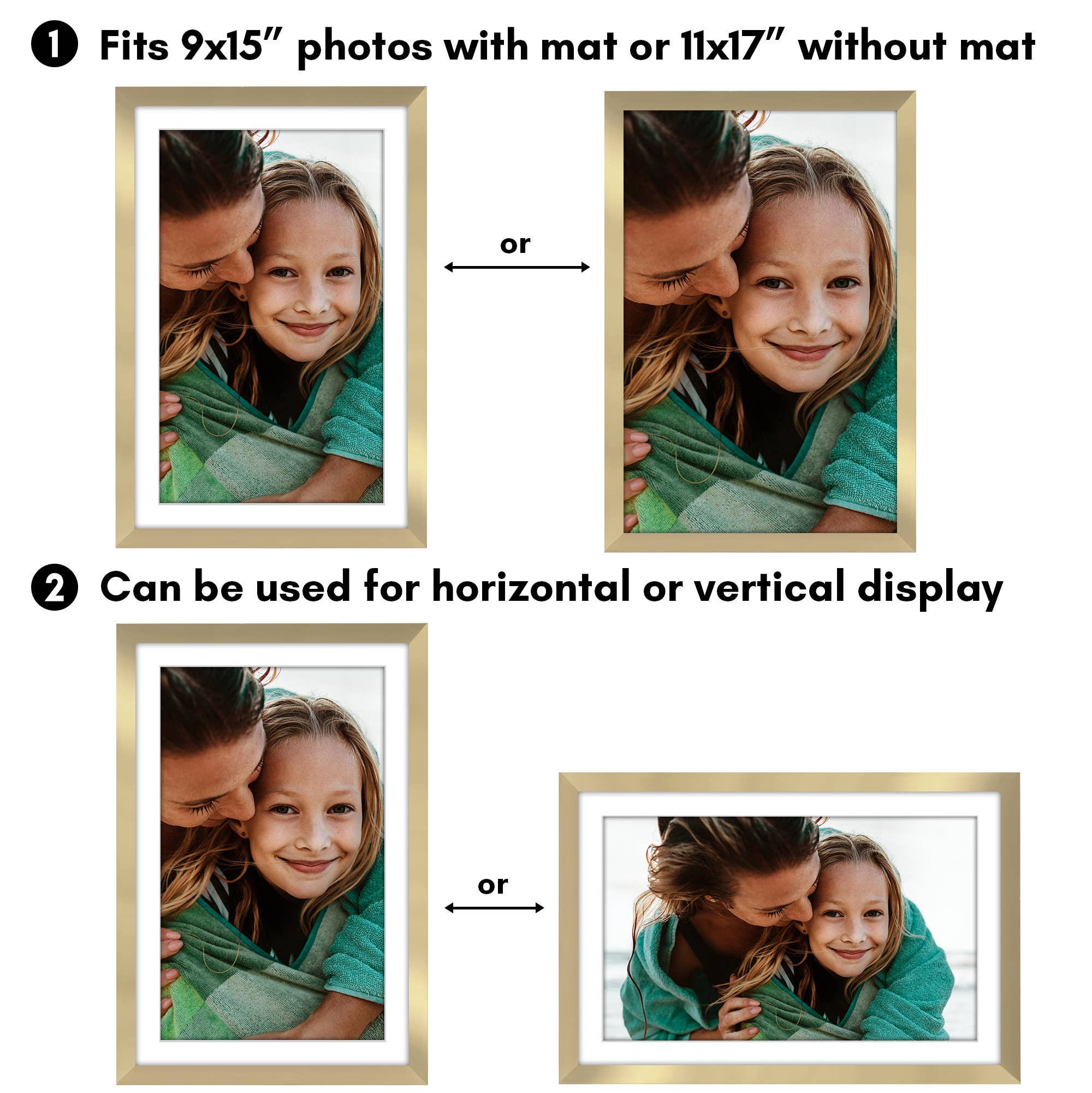 Americanflat - Wholesale Picture Frame - Americanflat 5 Pack Picture Frames With Mat Plexiglass Cover23