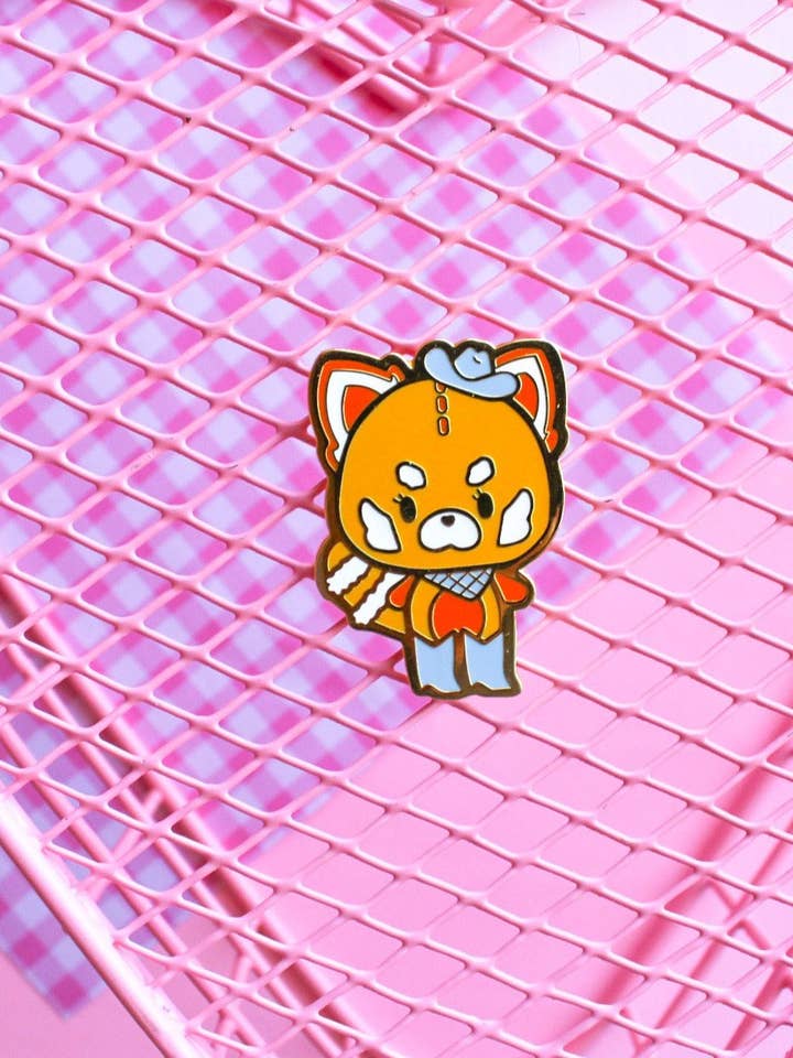Pin's Panda Rouge Cowboy pour la vente par Basura Gang