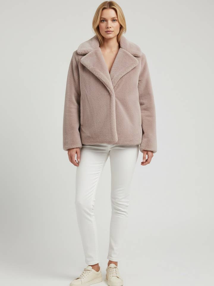 C91309A Faux Fur Jacket for wholesale by Camellia