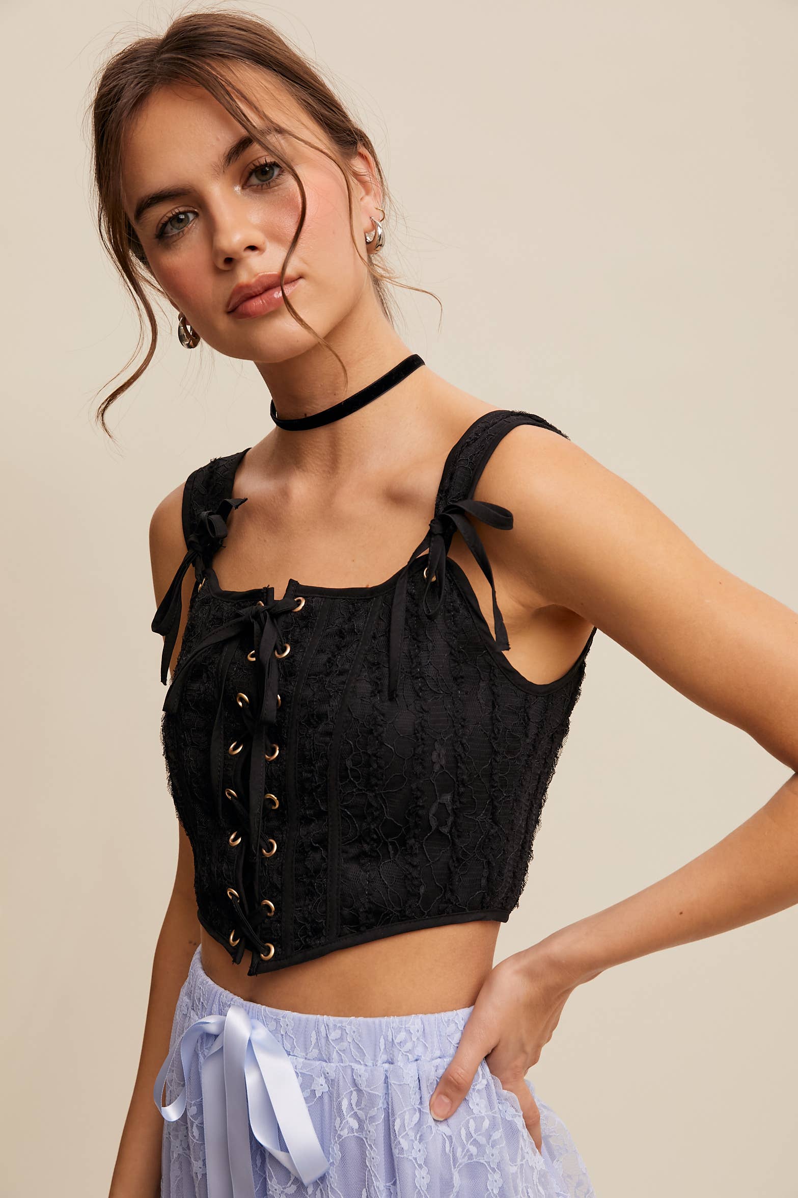 Listicle - Wholesale Korset - Dames - Vetersluiting Corset Crop Top2