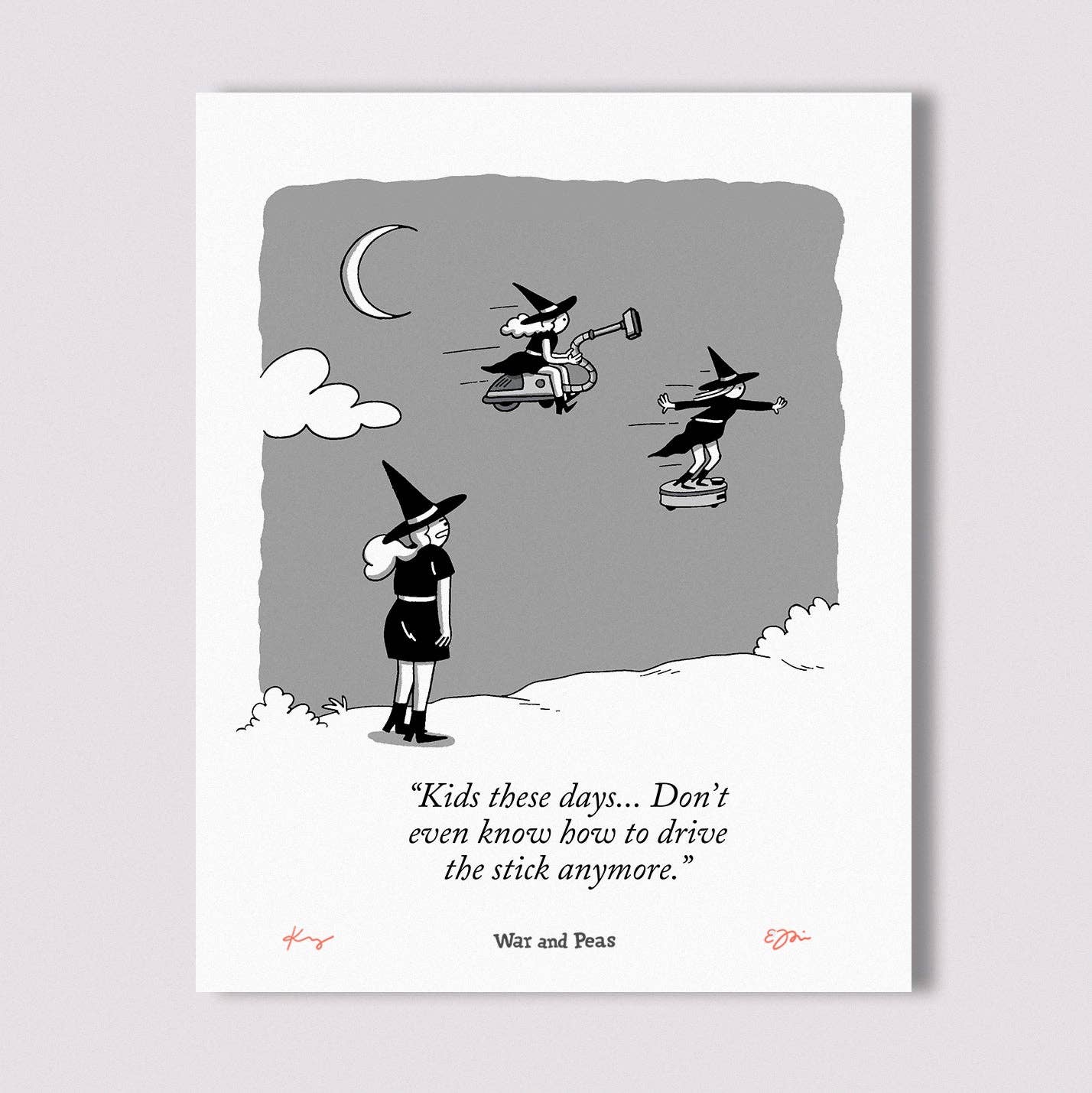 War and Peas - Wholesale Art Print - Driving The Stick Signed Print1