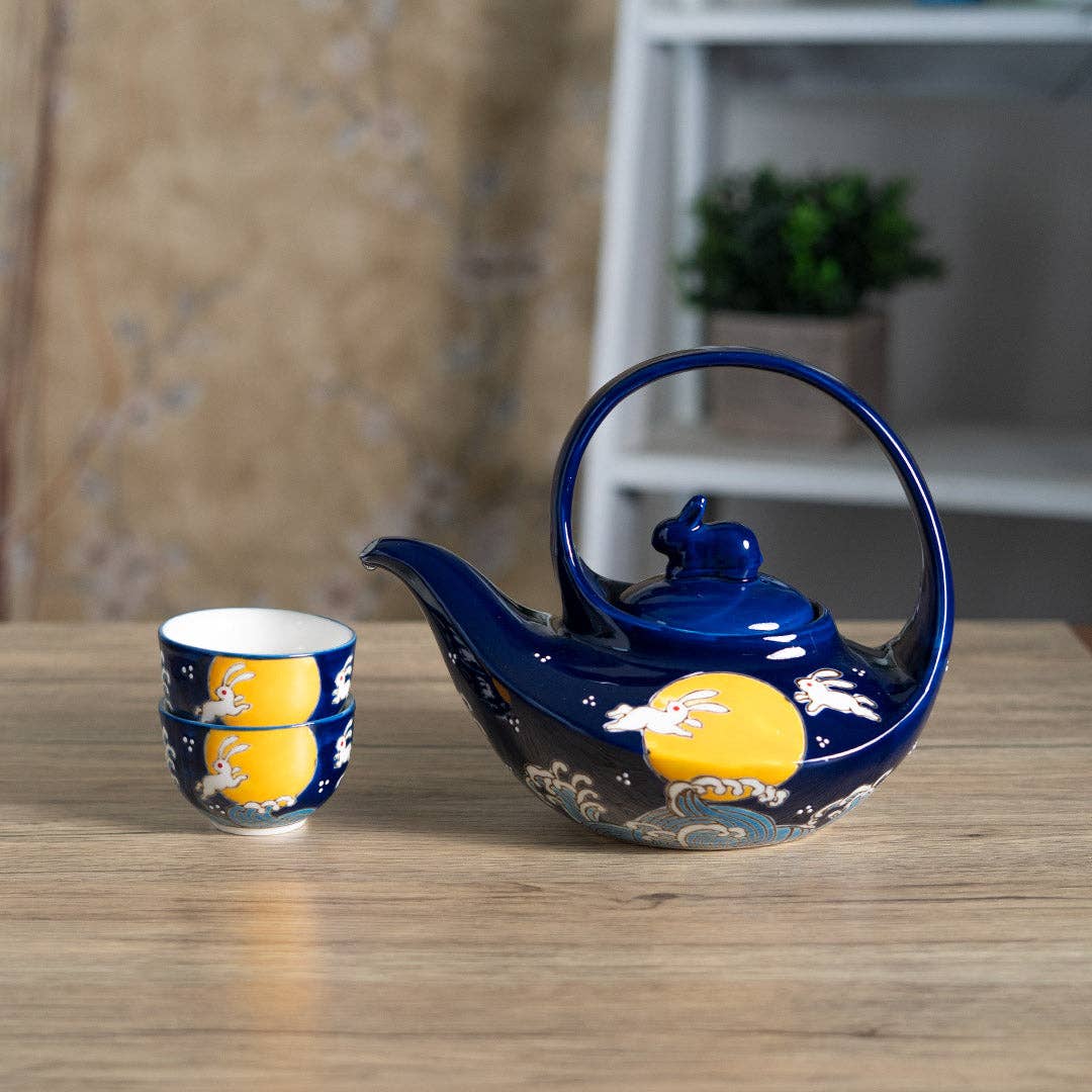 Urban Tokyo - Vente Service à thé - Service à thé Moon Rabbit 650 ml avec 2 tasses (1/8)4