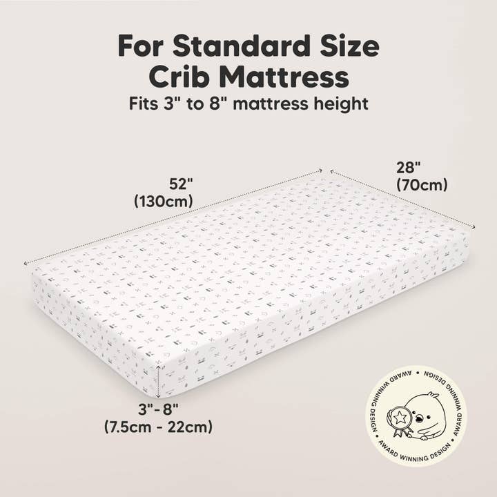 Nordic 2-pack Organic Cotton Fitted Crib Sheet for wholesale on Faire2