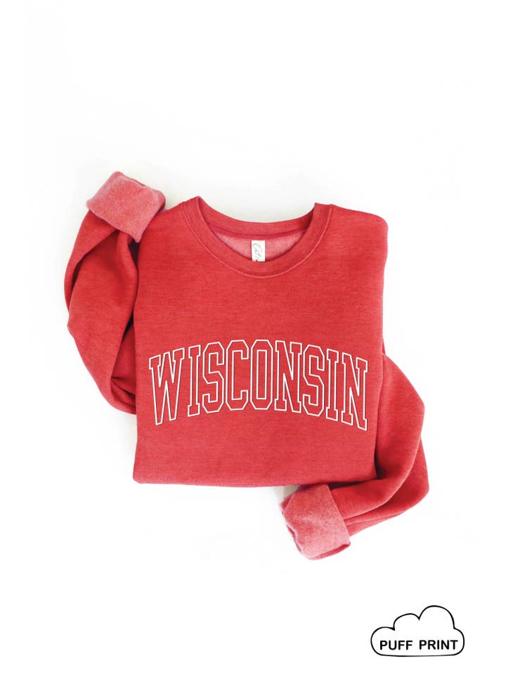 OAT COLLECTIVE - Vente Sweat-shirt à imprimés – femme - Sweat-shirt graphique WISCONSIN PUFF PRINT14
