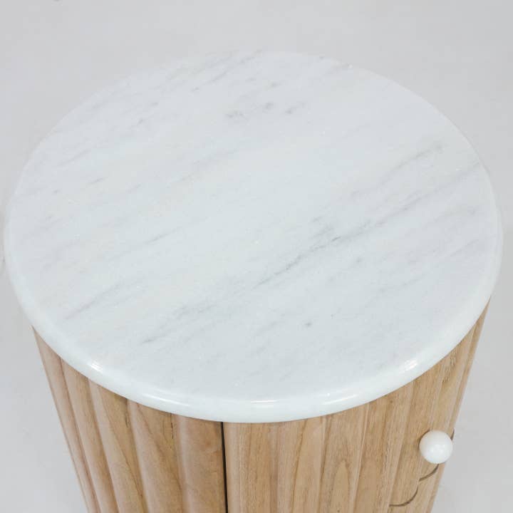 INTERIOR TONIC - Wholesale Bedroom Furniture - Samara Marble and Wood Nightstand5