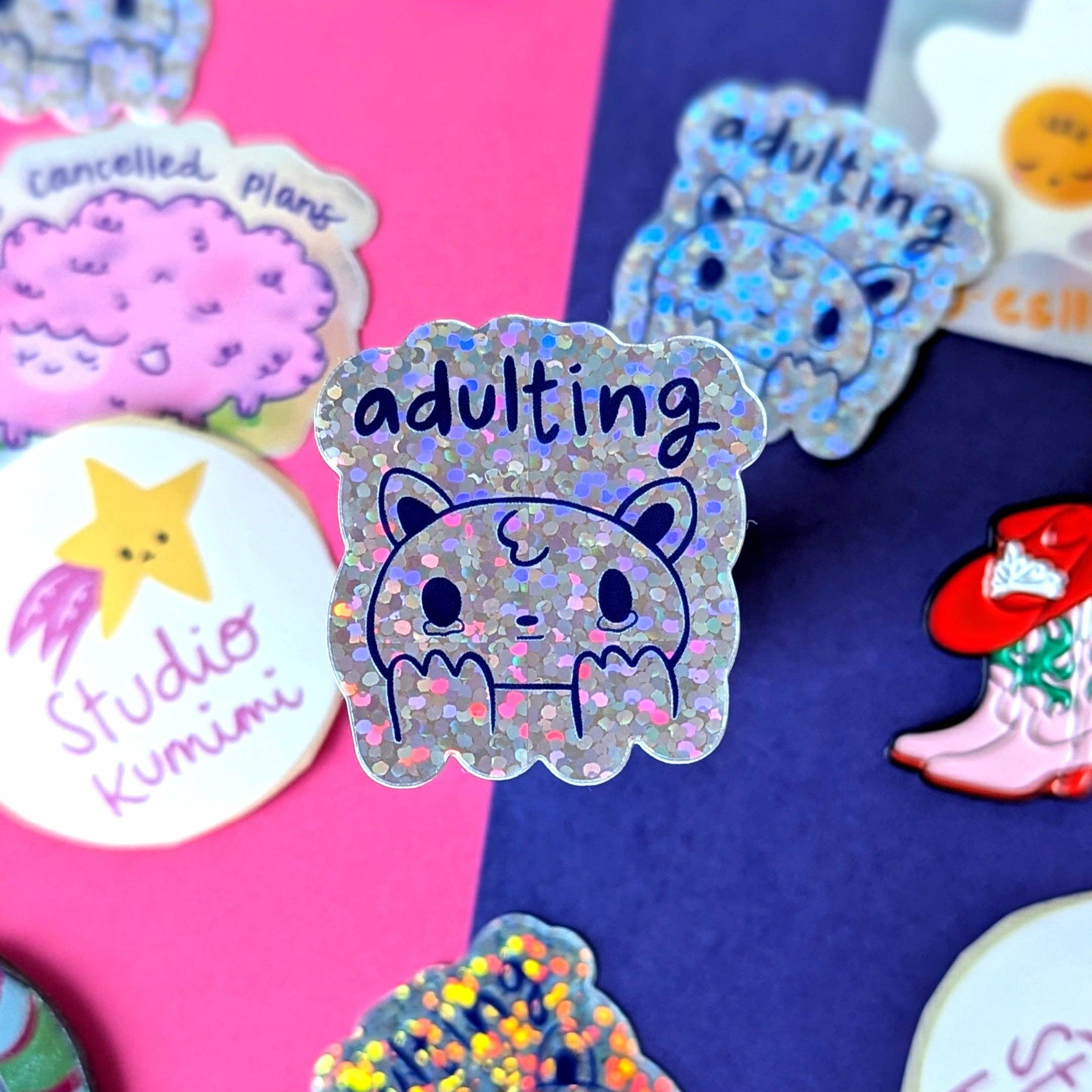 Studio Kumimi - Wholesale Sticker - Volwassen worden Glittersticker