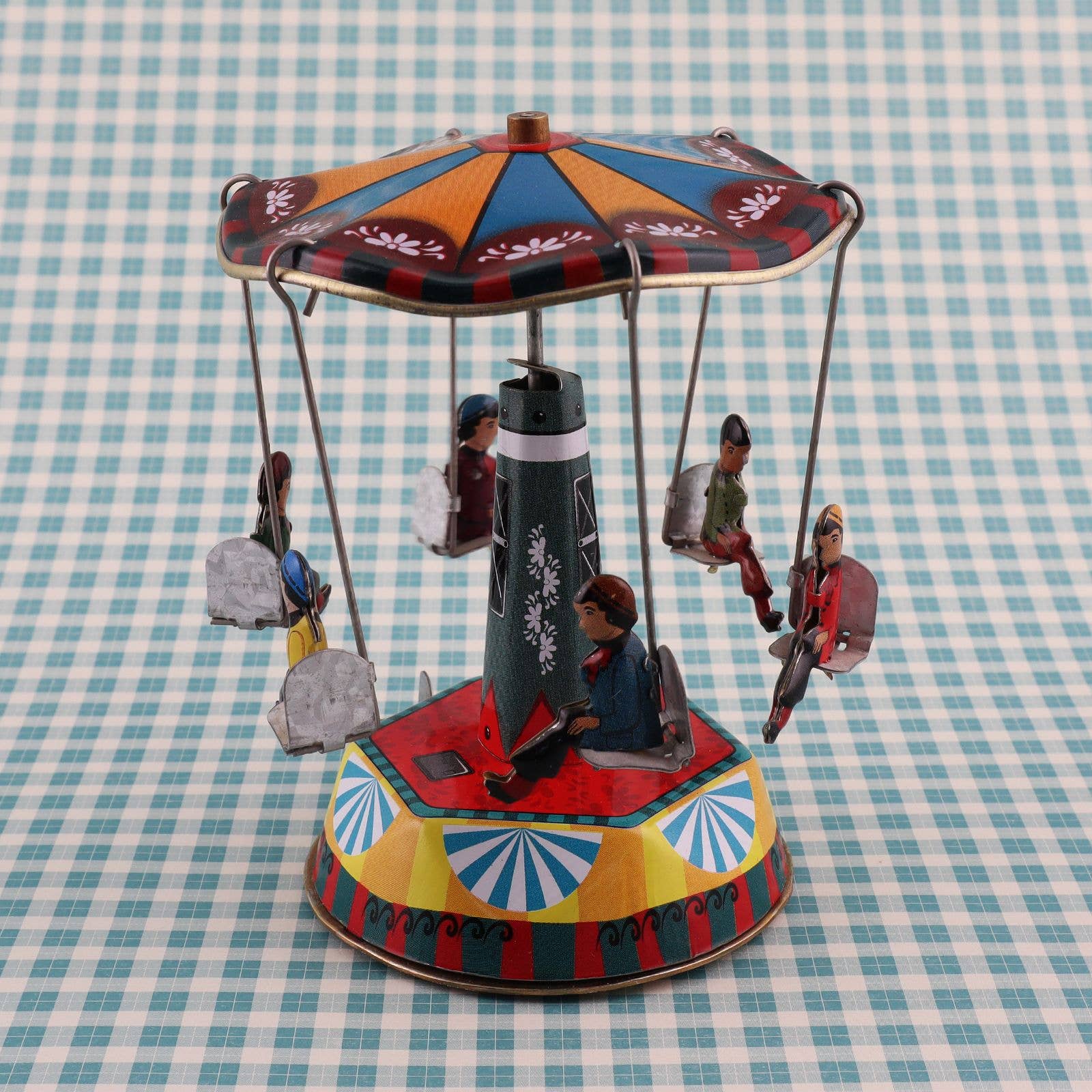 Tribal Trade GmbH - Wholesale Decorative Figurine - Tin toy carousel swing fair tin carousel 025