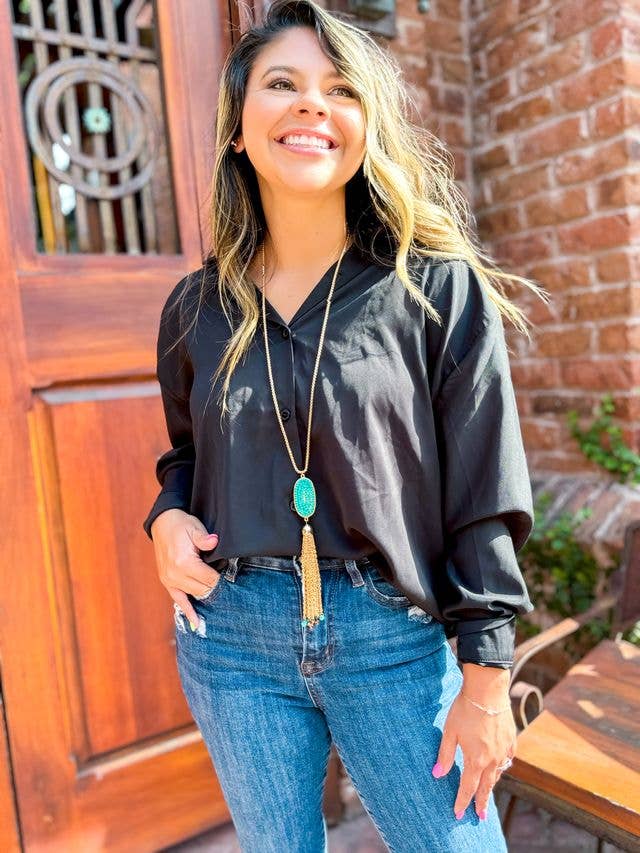 The Kathryn Black Classic Button-Up for wholesale on Faire3