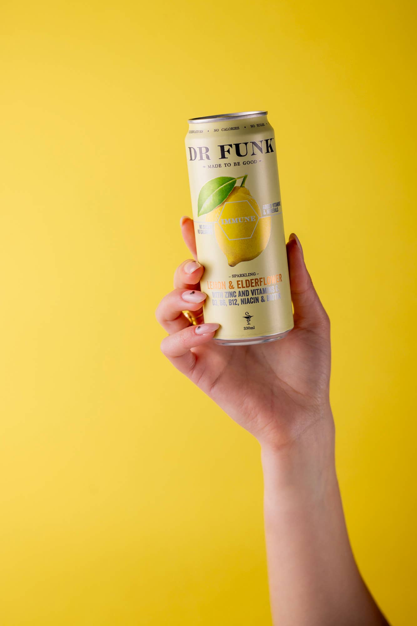 Dr Funk - Vendita all'ingrosso Acqua frizzante - Lemon & Elderflower con 7 nutrienti essenziali2