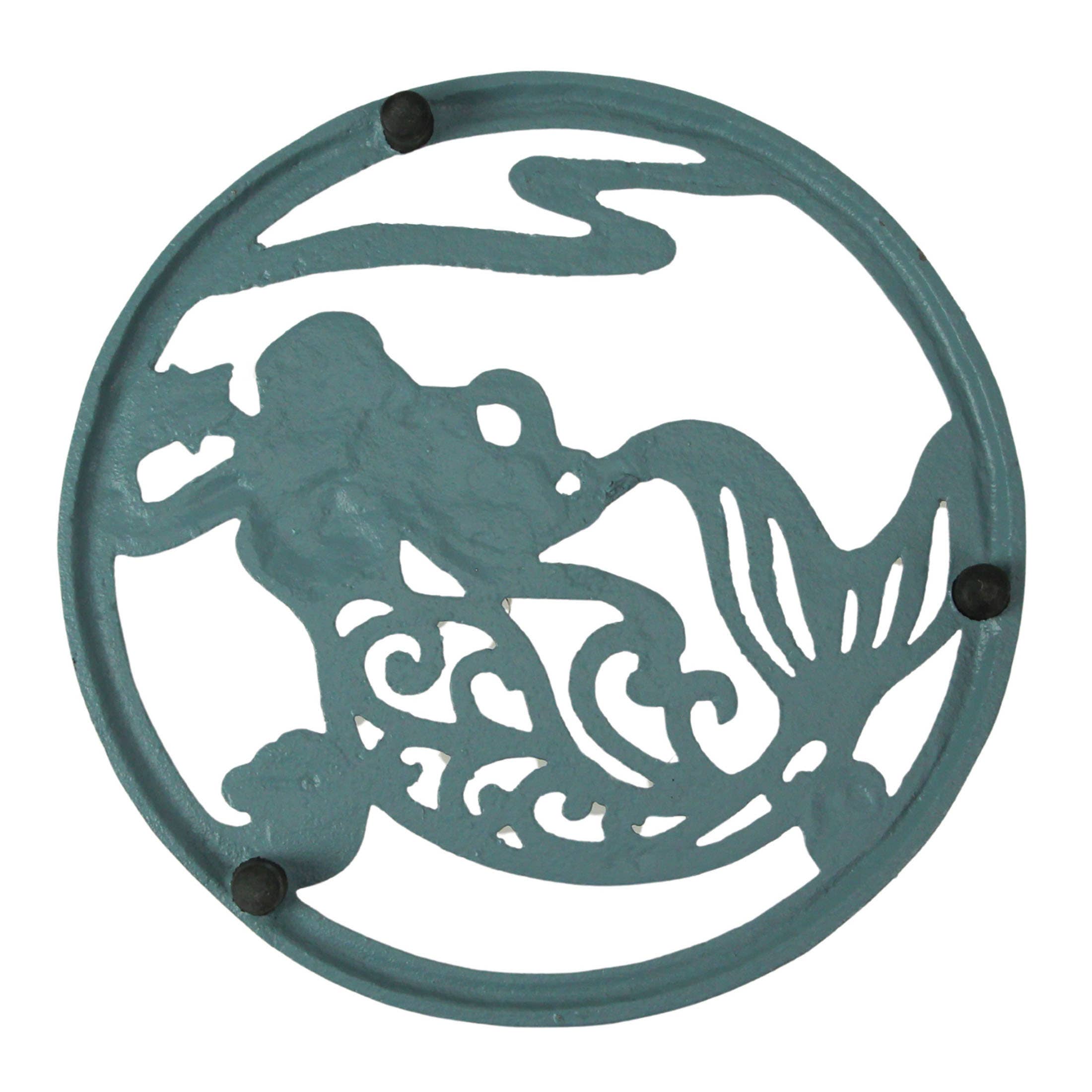 Zeckos - Venta al por mayor Salvamanteles - Juego de 3 salvamanteles de cocina de diseño náutico de hierro fundido6