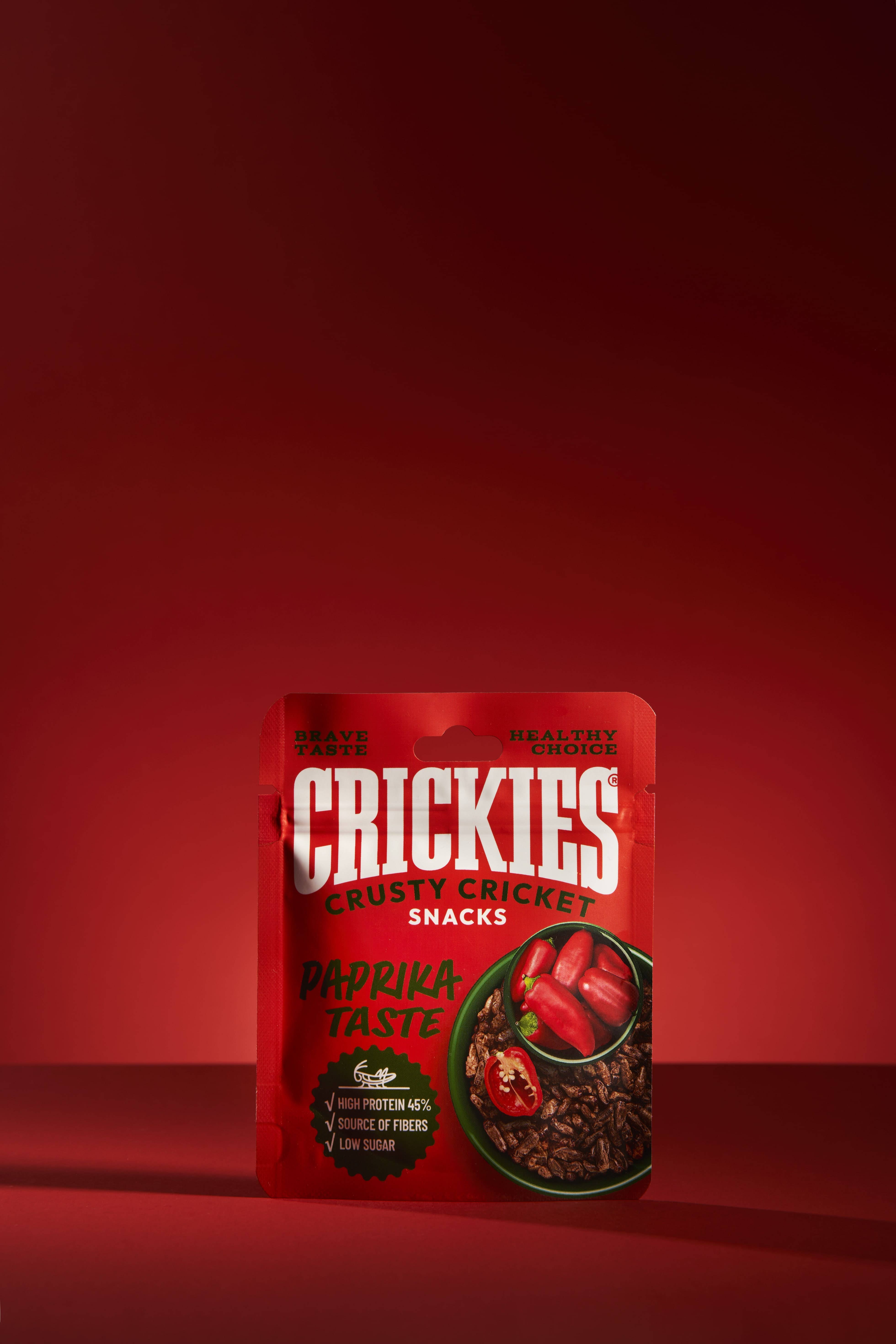 CRICKIES – wholesale Puffade snacks – Crickies Torkade Syrsor med Paprikasmak