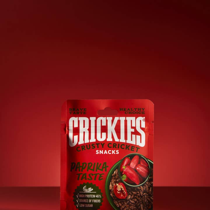 CRICKIES - Wholesale Puffed snack - Crickies Dried Crickets with Paprika Flavour0