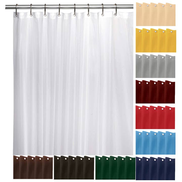 YafeMarte - Venta al por mayor Cortinas de ducha - Forro de cortina de ducha pesado con 3 imanes, peso de 70 x 72 pulgadas23