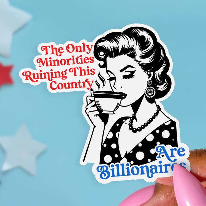 Anti Capitalist Sticker, Eat the Rich, Leftist Sticker for wholesale by Pretty Toxic Stickers