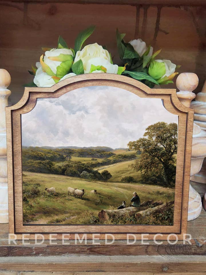 Provincial Sheep Framed Art for wholesale by Redeemed Decor