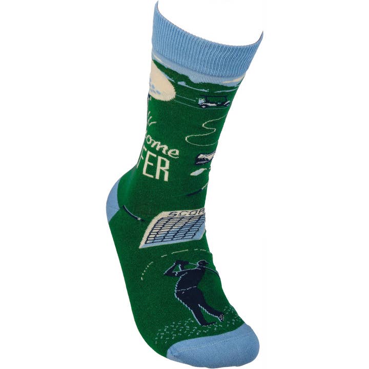 Primitives by Kathy - Wholesale Socks - Unisex - Awesome Golfer Socks1