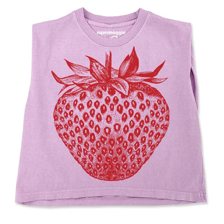 Strawberry Maisie Heavyweight Muscle Tee for wholesale by Supermaggie @ Faire