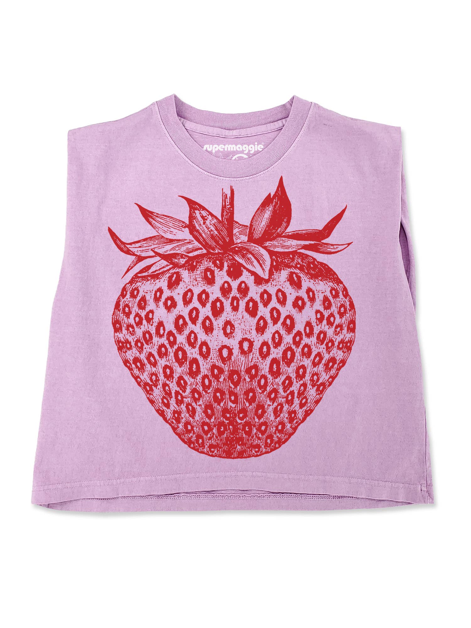 Supermaggie @ Faire - Wholesale T-Shirt (Graphic) - Women's - Strawberry Maisie Heavyweight Muscle Tee