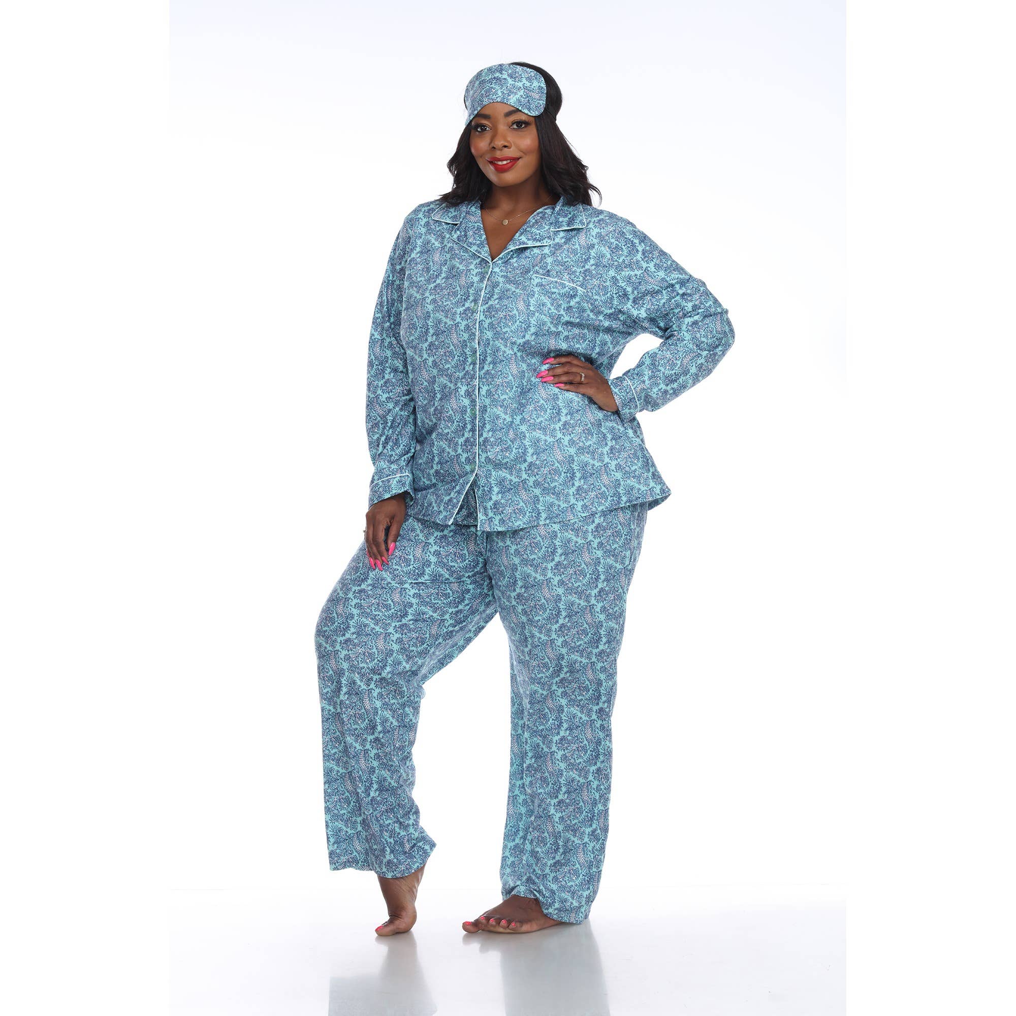 WHITE MARK - Wholesale Pyjamaset - Dames - Drie-delig Pyjama Set - Plus Size2
