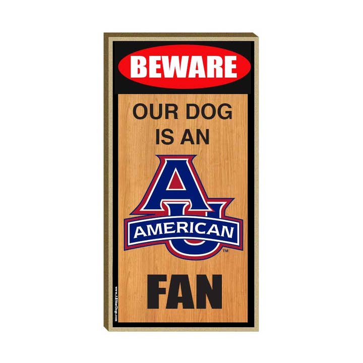 American University - Holzschild für den Großhandel von All Star Dogs
