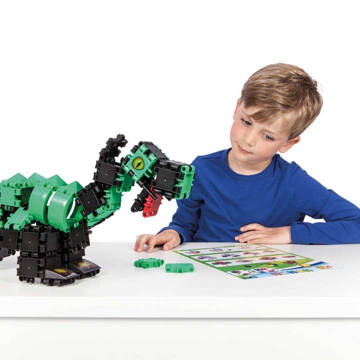 CLICS NV – Großhandel Baukasten – Kinder – Clics Bucket 6 in 1 Dino - hergestellt aus recyceltem Material3