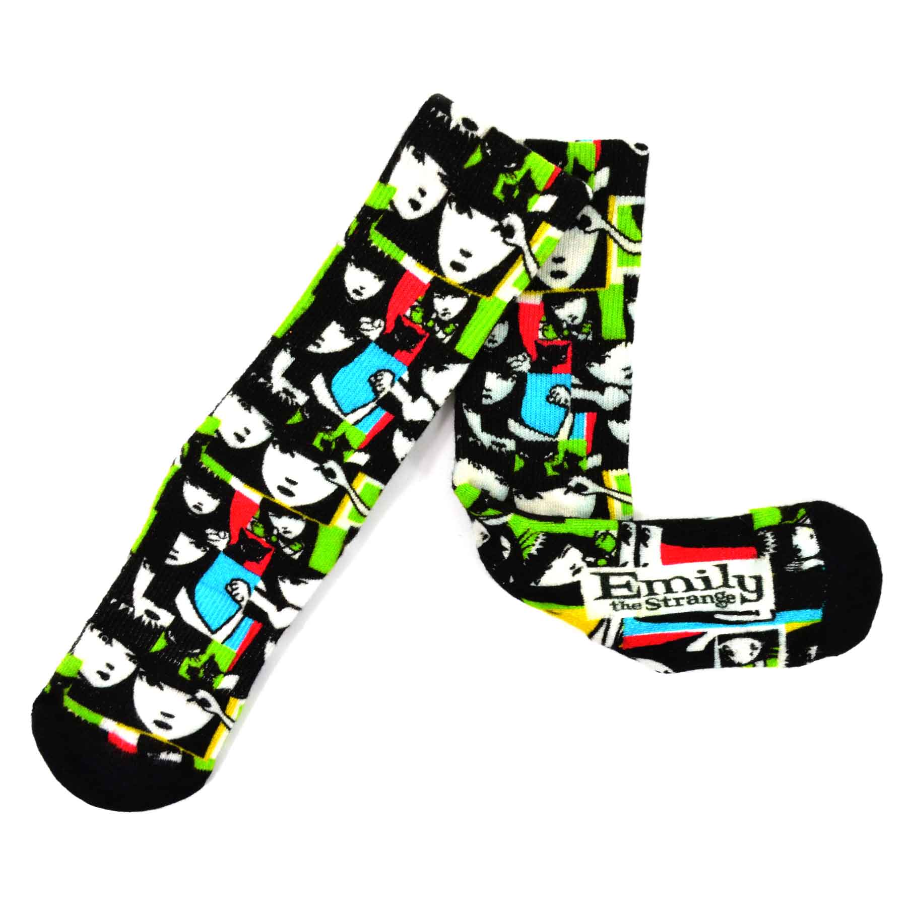 DoodleUS Inc - Wholesale Socks - Women's - Emily the Strange Women Character Printed half Cushion Socks1