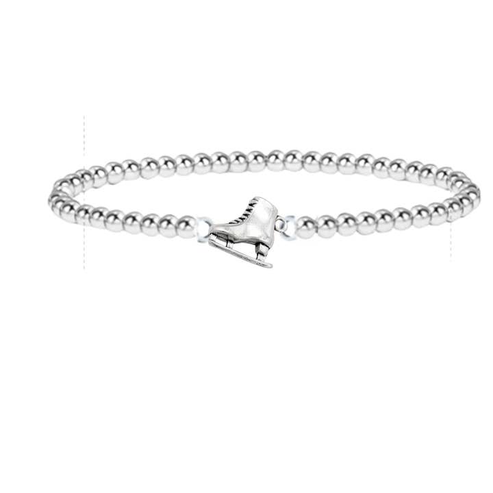 Figure Skating Beaded Bracelet for wholesale by Sportybella