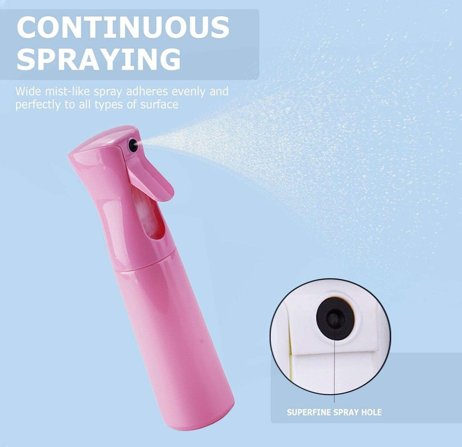 Vigor Path – wholesale Spray bottle – Continuous Spray Bottle with Ultra Fine Mist - Light Pink5