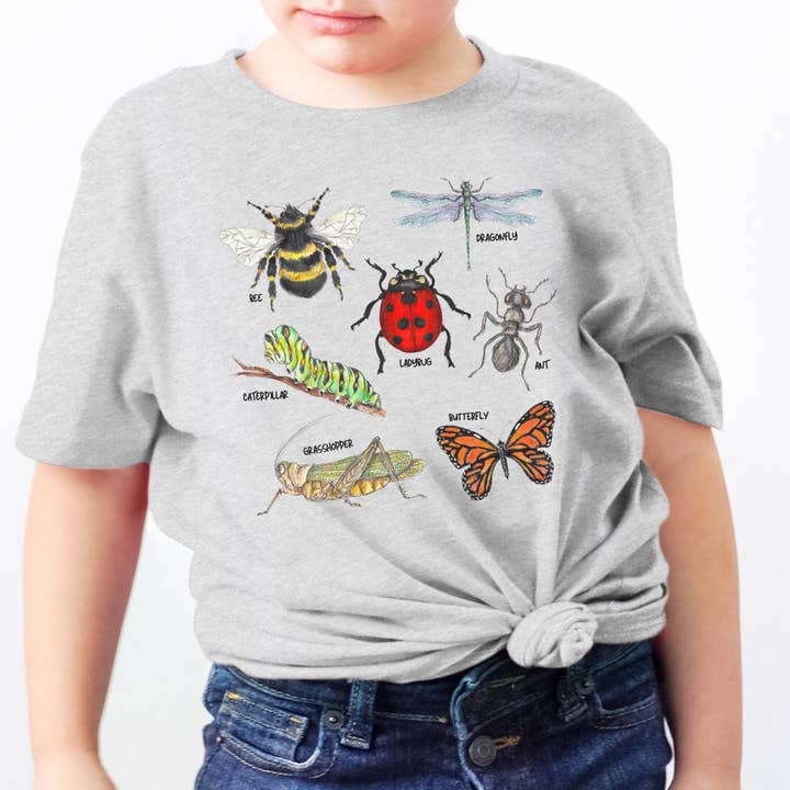 STEM Toddler Insect Shirt Bug Identification Learning Tee for wholesale by IstiloPrints