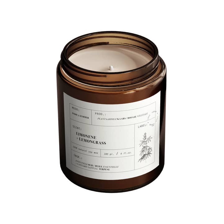 De Herborist - Wholesale Jar/Filled Candle - Indica Summer Terpene Scented Candle