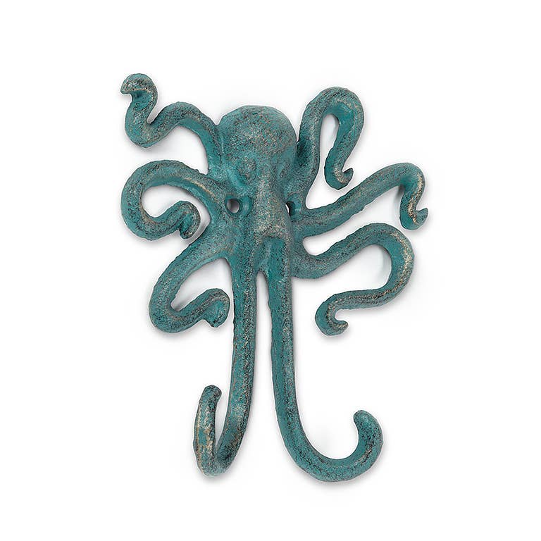 Abbott - Wholesale Wall Hook - Octopus Hook-Verdigris-6" H