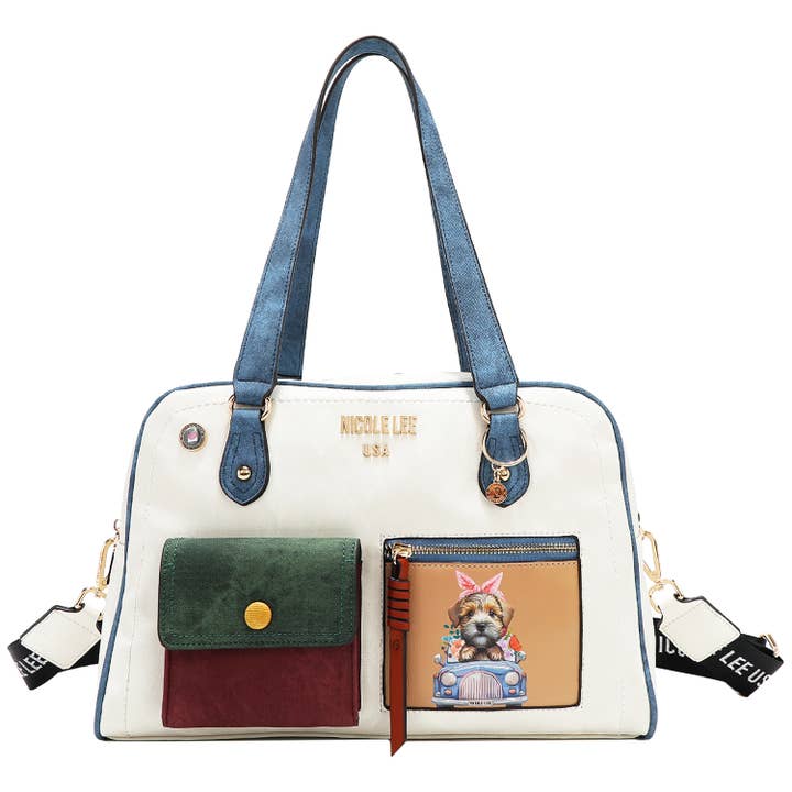 P17105_MULTI MALA BOSTON COM BLOCO DE CORES por atacado de M&M HANDBAGS, LLC.