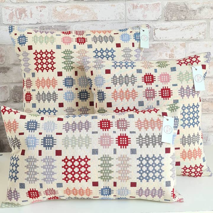 Sweet Williams – Engroshandel Pyntepude – Walisisk tæppe Tapestry bomuldspude