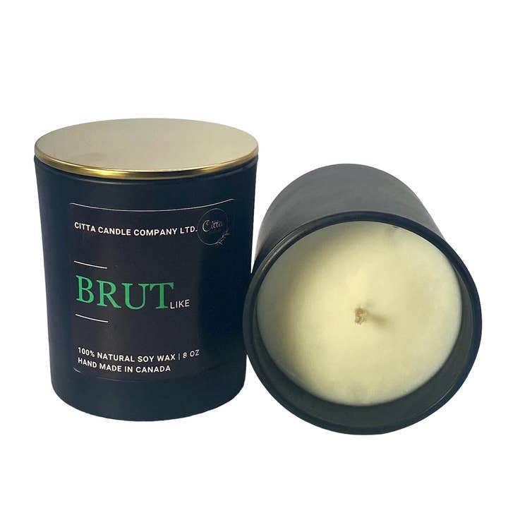 BRUT 8 Oz Handmade Soy Luxury Candle - Vegan Home Decor Gift for wholesale by Citta Candle Company Ltd.
