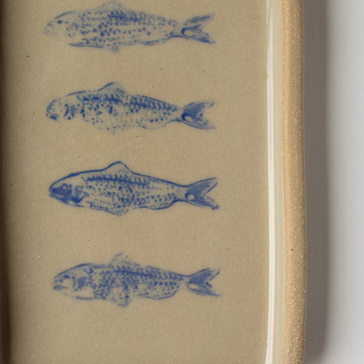 Jars of Dust - Wholesale Decorative tray - Blue Sardine Handmade Ceramic Tray1