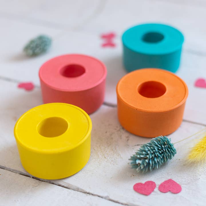 Summer brights round taper candle holder set for wholesale by Nine Angels