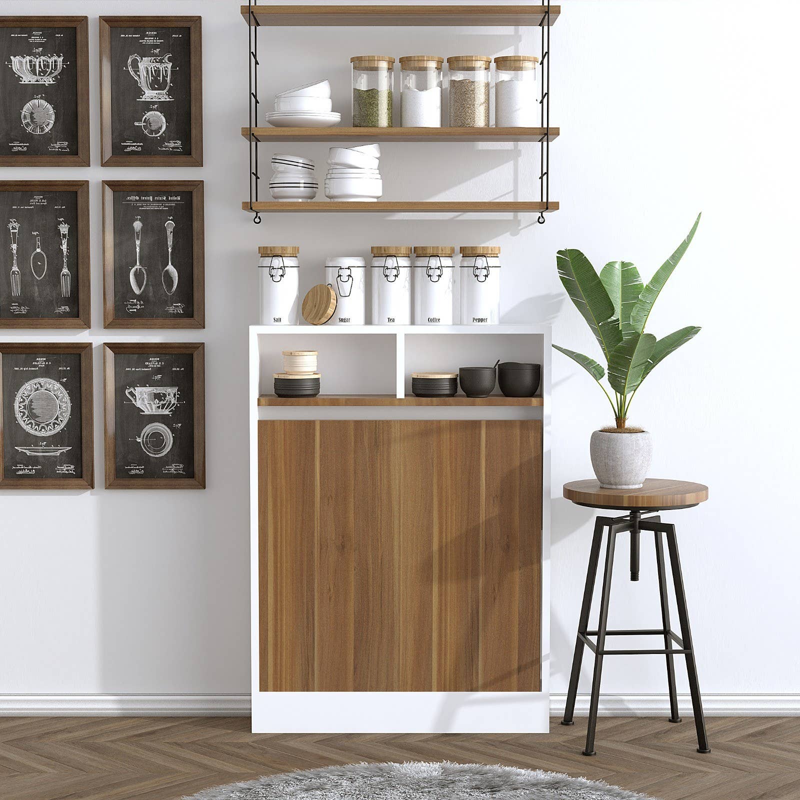 Multi Colored Decormet Bracked Multi-Functional Table – Walnut for wholesale on Faire4