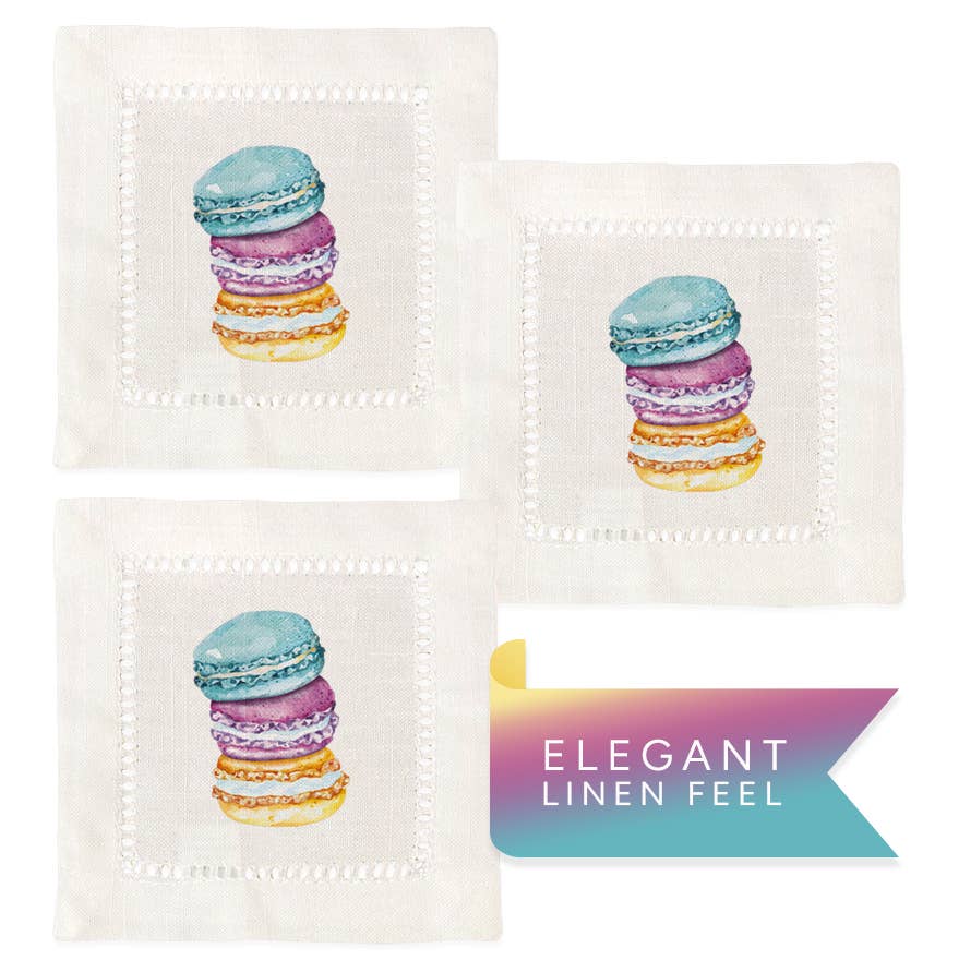 Jolitee – Großhandel Papier- & Stoffserviette – Hohlsaum-Servietten Macaron2