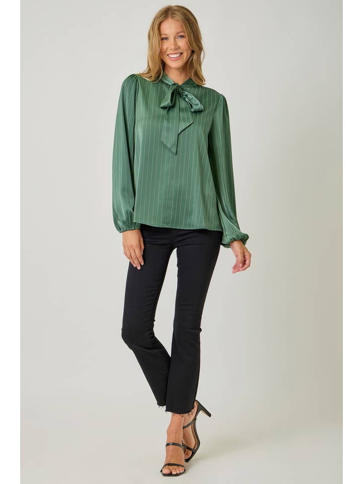 Mystree - Wholesale Blouse - Women's - 61227 Ribbon Tie Stripe Shirt13