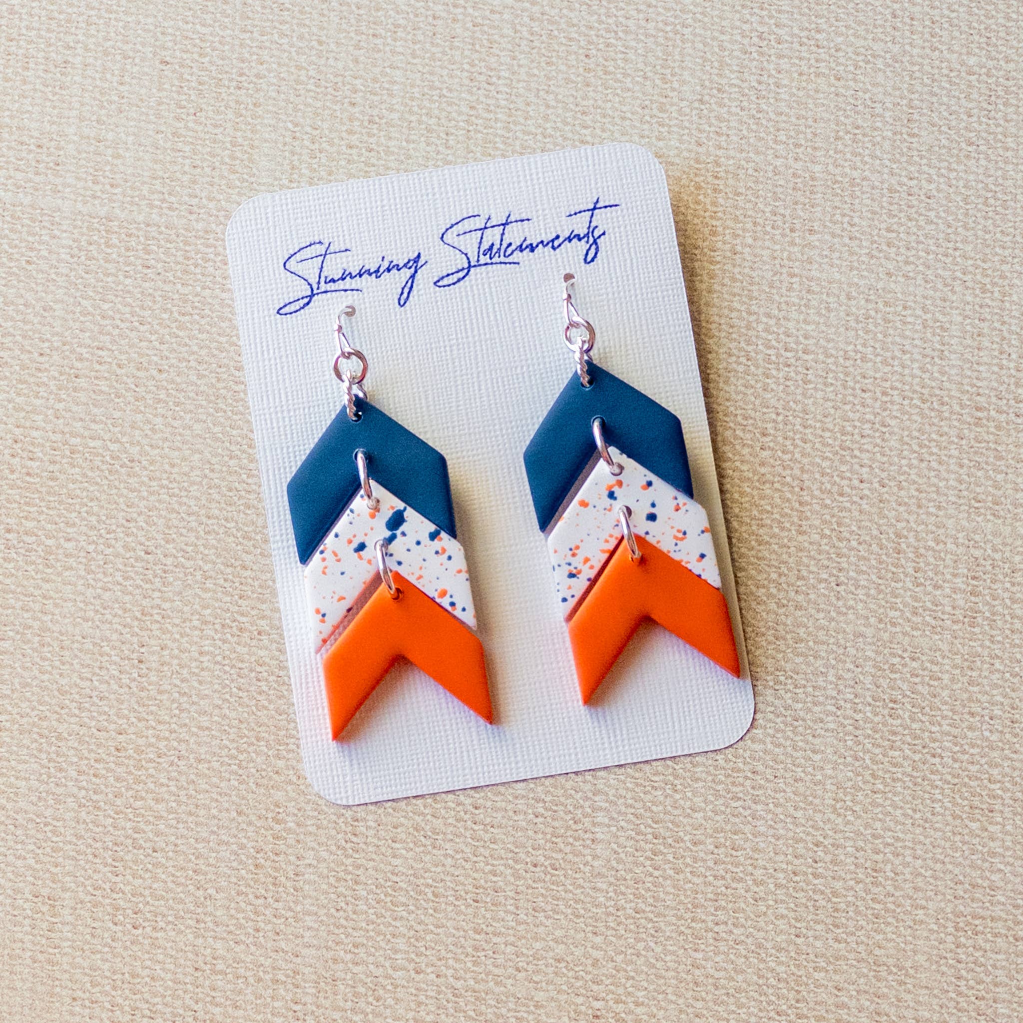 Stunning Statements - Wholesale Dangle Earrings - Tara Gameday School Spirit Clay Earrings16