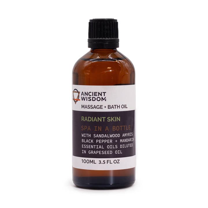 Ancient Wisdom - Vente Huile/gel de massage - Huile de massage radieuse pour la peau - 100 ml0