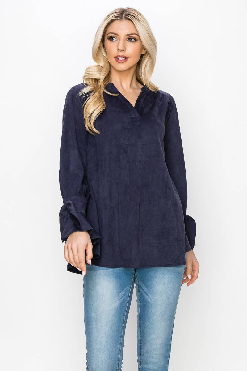 Joh Apparel - Wholesale Blouse - Women's - Abia Stretch Suede Top3