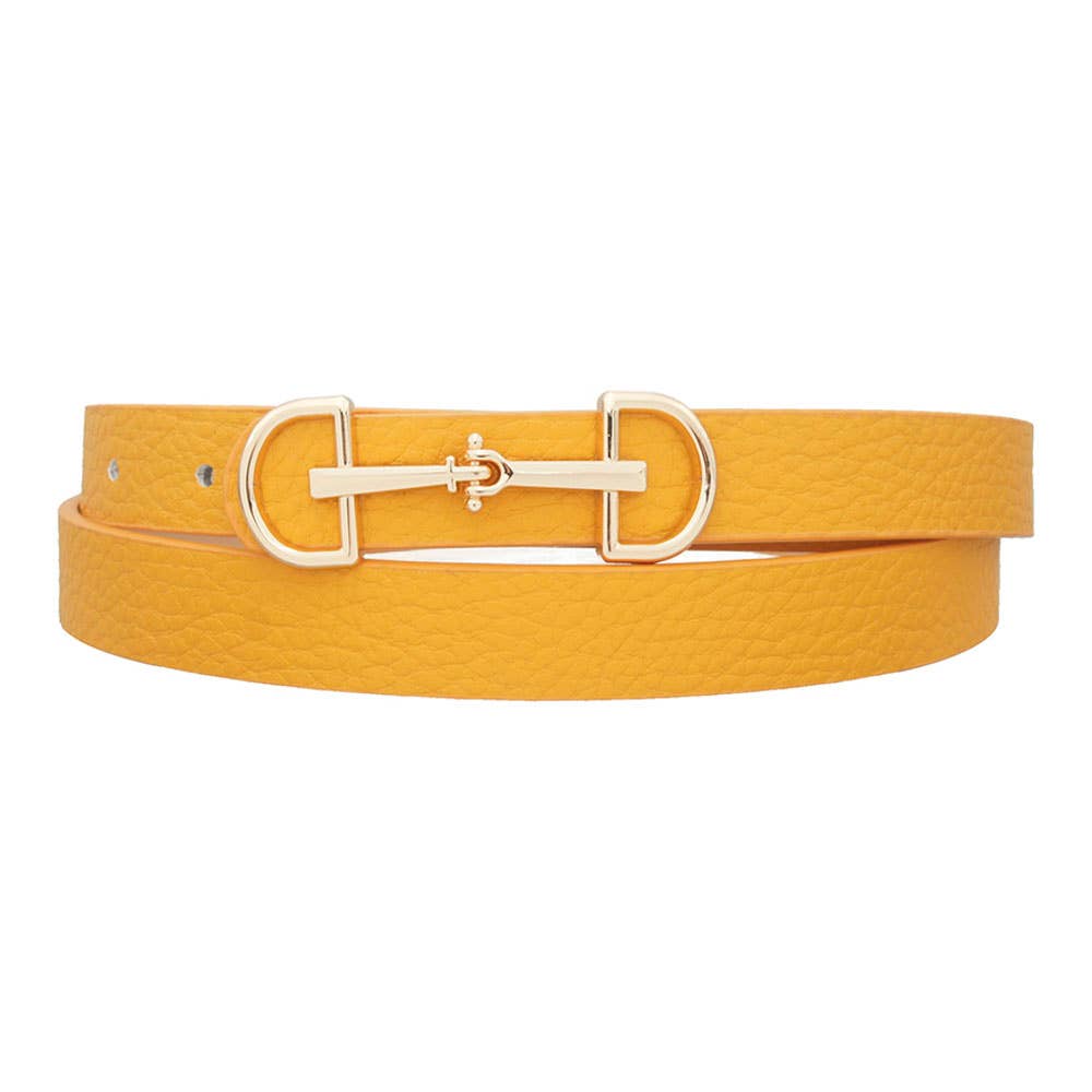 JOIA ACCESSORIES – wholesale Belt – Women's – LUX D RING HORSE BIT BUCKLE SKINNY BELT, IW 200067