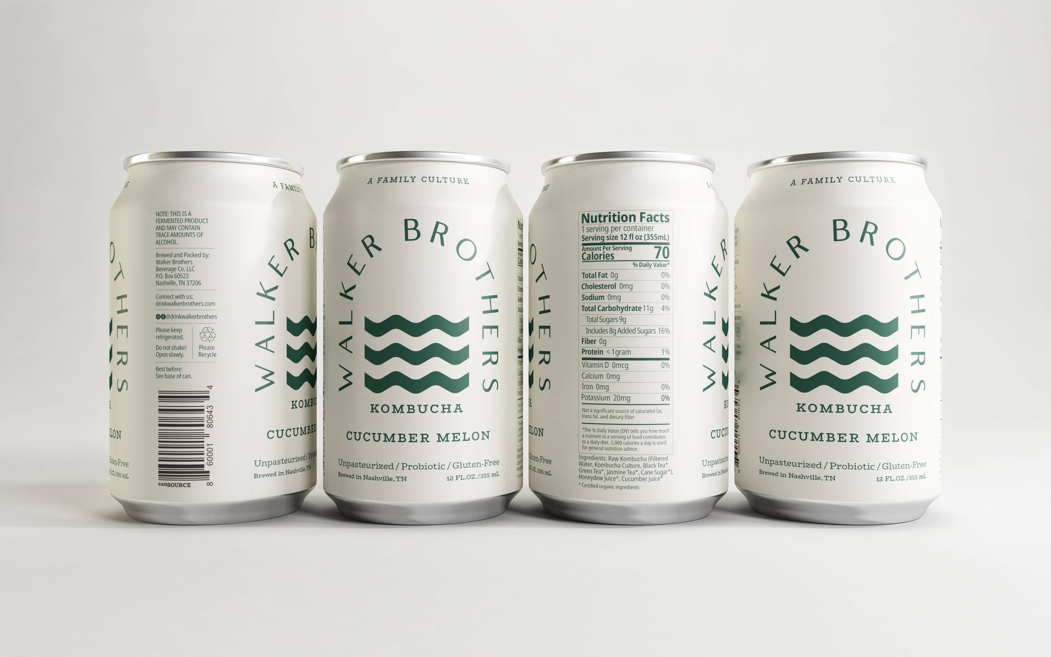 Walker Brothers - Wholesale Kombucha - Cucumber Melon Non-Alcoholic Kombucha2