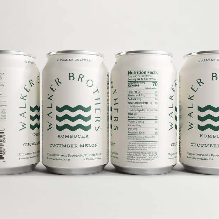 Walker Brothers - Wholesale Kombucha - Cucumber Melon Non-Alcoholic Kombucha2