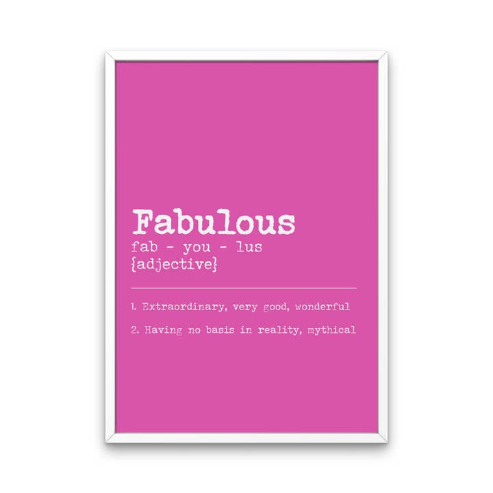 Fabulous Dictionary Print Roze voor wholesale door Fairy Bread Designs