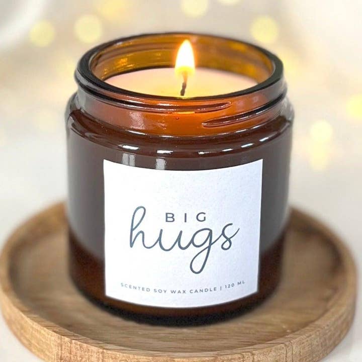 Big Hugs Scented Natural Soy Wax Candle for wholesale by BearHugs